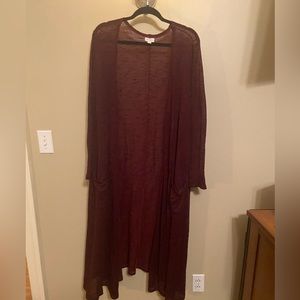 LuLaRoe below the knee Cardigan XL